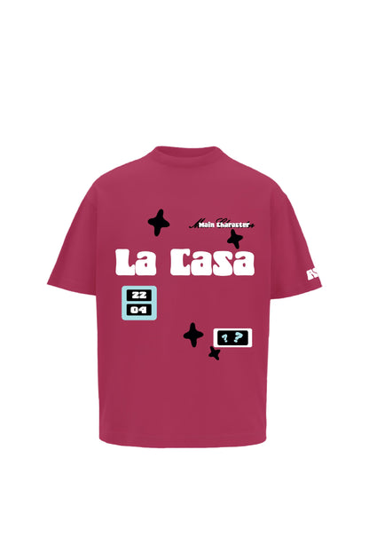 LaCasa Money Heist Oversized Pink T-Shirt Main Character