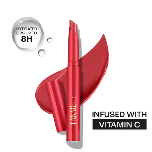 LAKME 9TO5 LIPSTIK MATTE LIP CRAYON 25 RED AMBITION