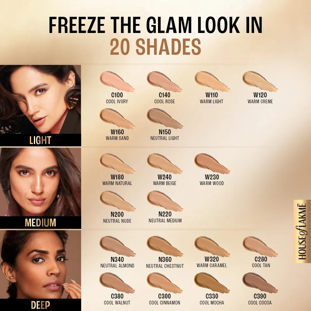 Lakme 9To5 Powerplay Priming Foundation - C300 Cool Cinnamon