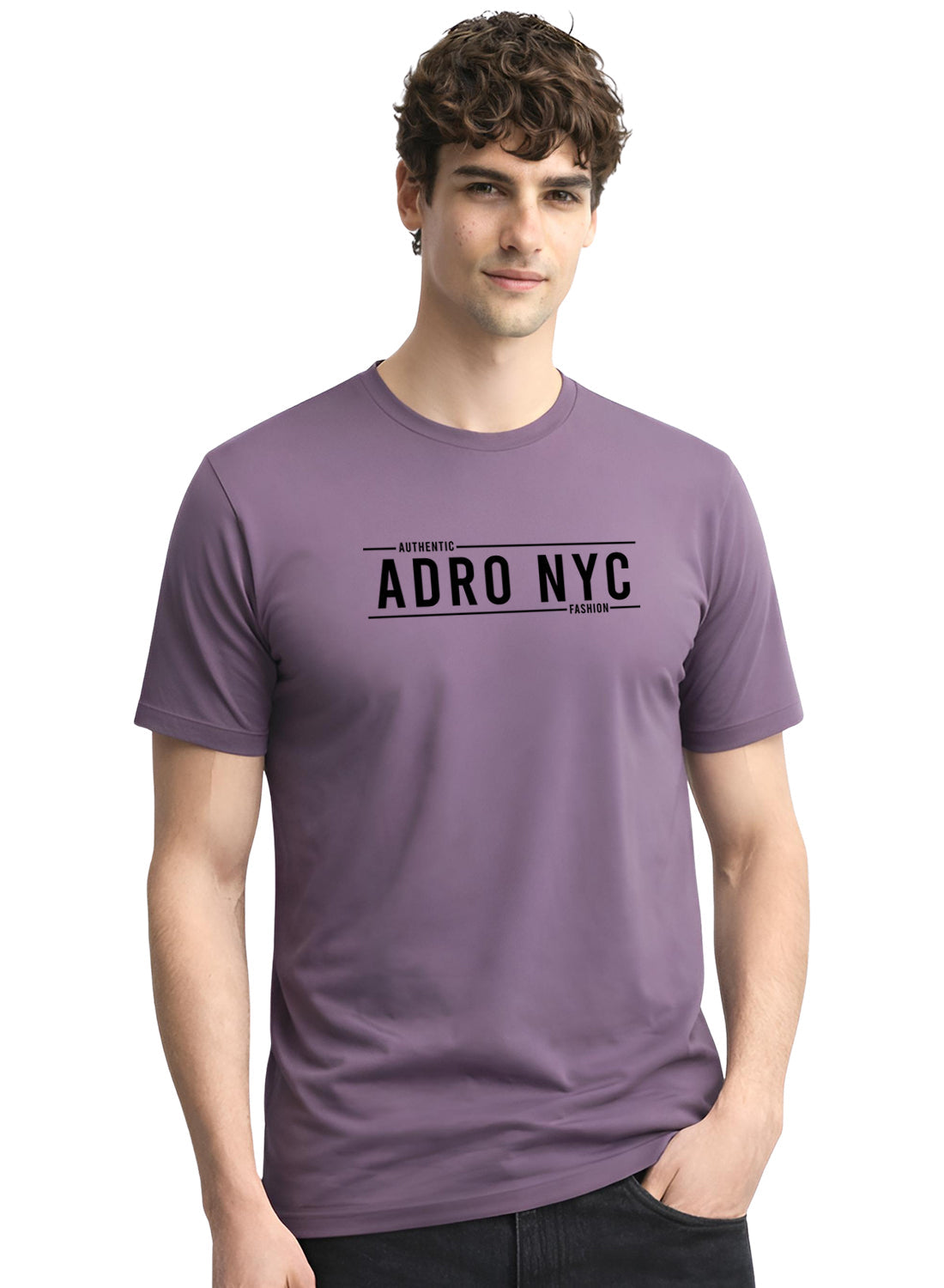 Adro Mens Branded Logo Printed T-Shirt | Typography Print 100% Cotton T shirt | Stylish Tee Summer Regular Fit Graphic Tshirt