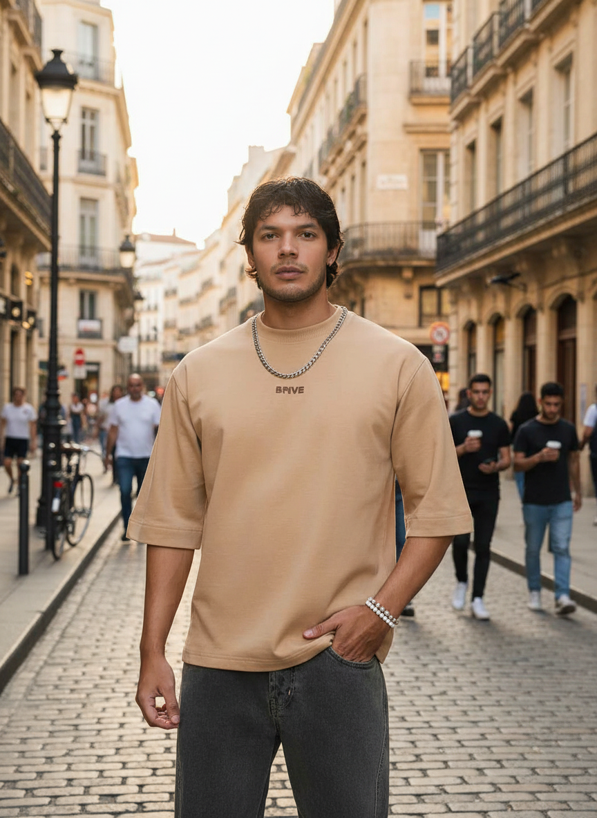 Classic Cold Coffee Oversized Men's T-Shirt B5IVE