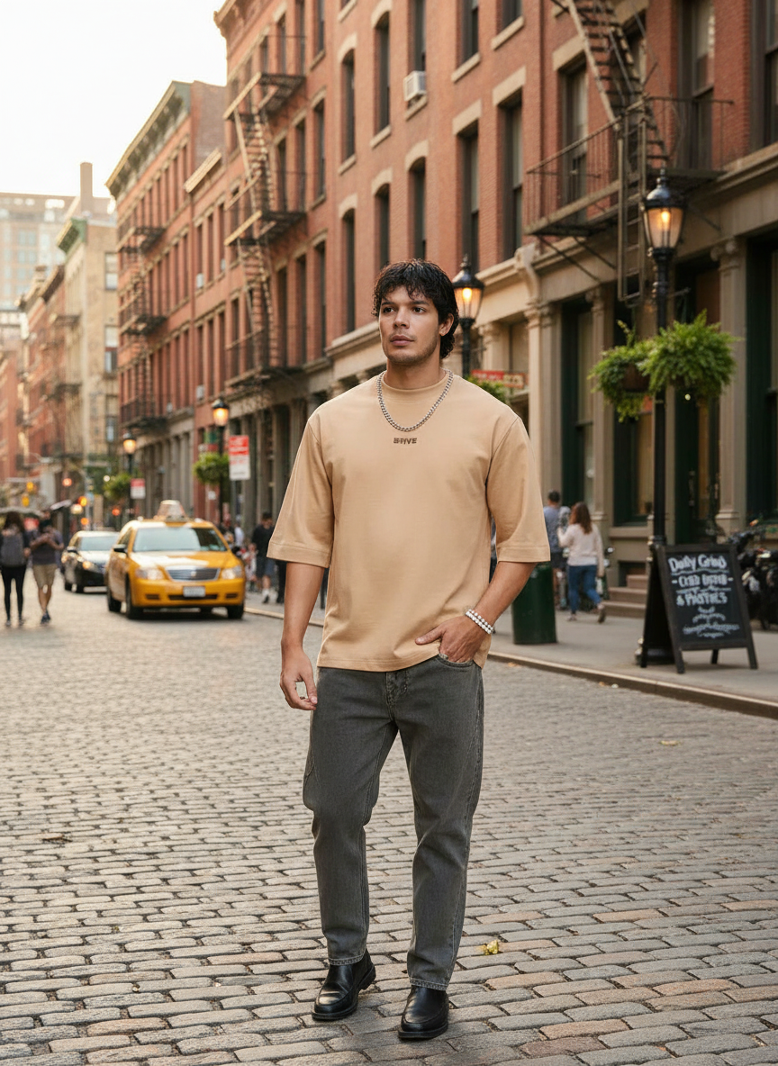 Classic Cold Coffee Oversized Men's T-Shirt B5IVE