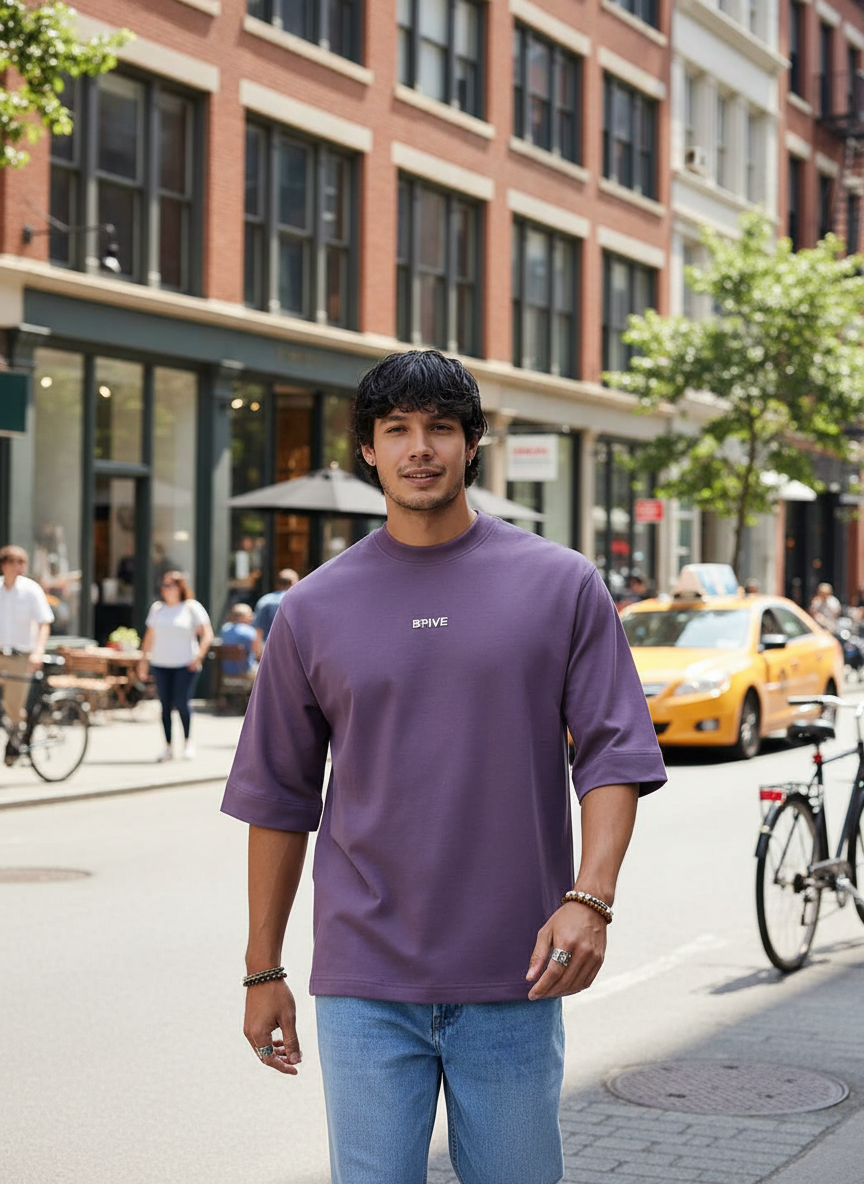 Classic Grape Drop Oversized Men's T-Shirt B5IVE
