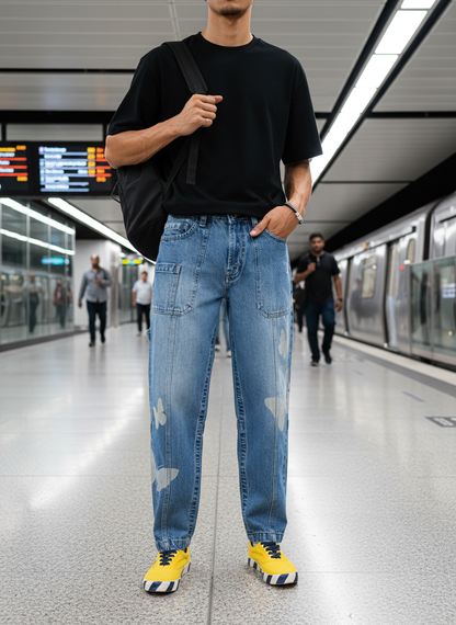 Men's Butterfly Effect Baggy Fit Jeans B5IVE