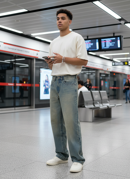 Men's Stone Cold Straight Fit Jeans B5IVE