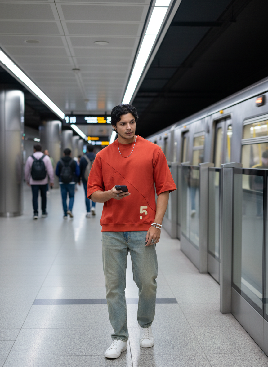 Rusty Pocket Men's Oversized T-shirt B5IVE