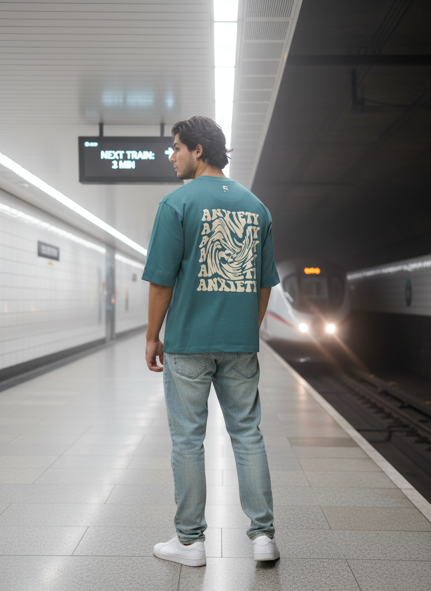 Teel Anxiety Men's Oversized T-shirt B5IVE