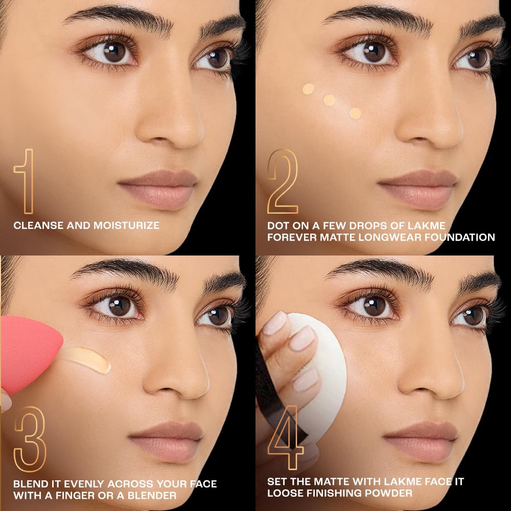 Lakme Forever Matte Longwear Spf 15 Foundation - Natural Shell