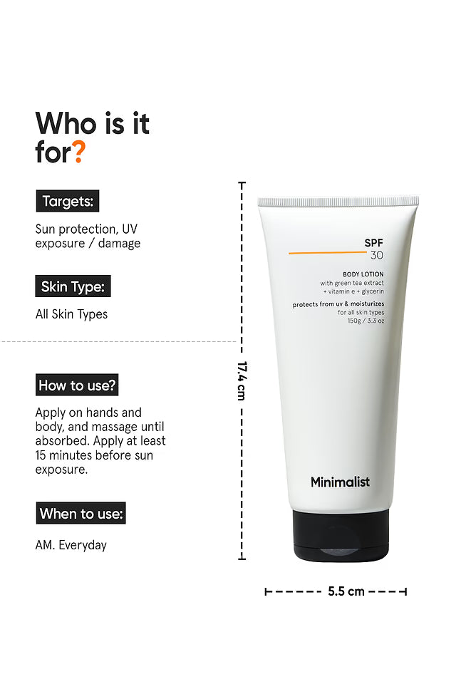Minimalist SPF 30 Body Lotion 150 GRAM
