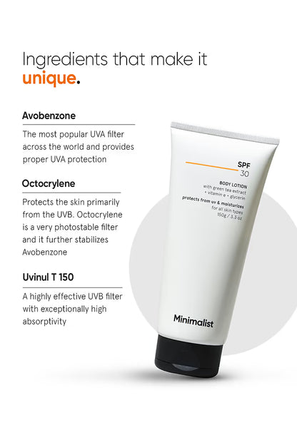 Minimalist SPF 30 Body Lotion 150 GRAM