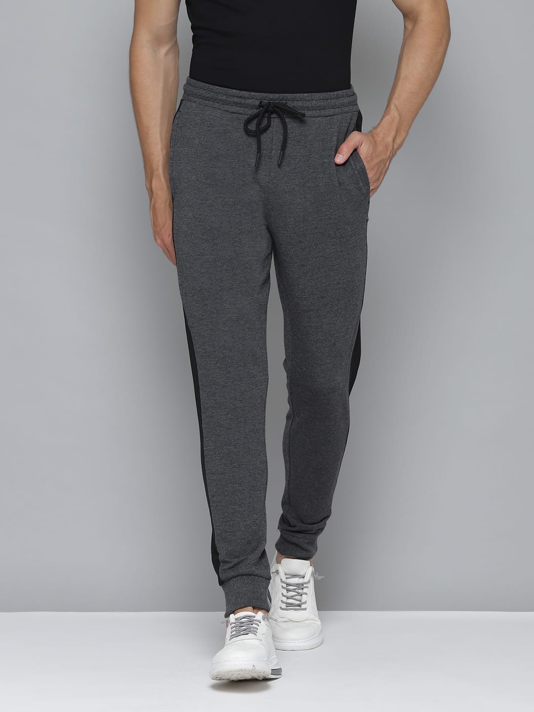 Alcis Men Solid Black Track Pants