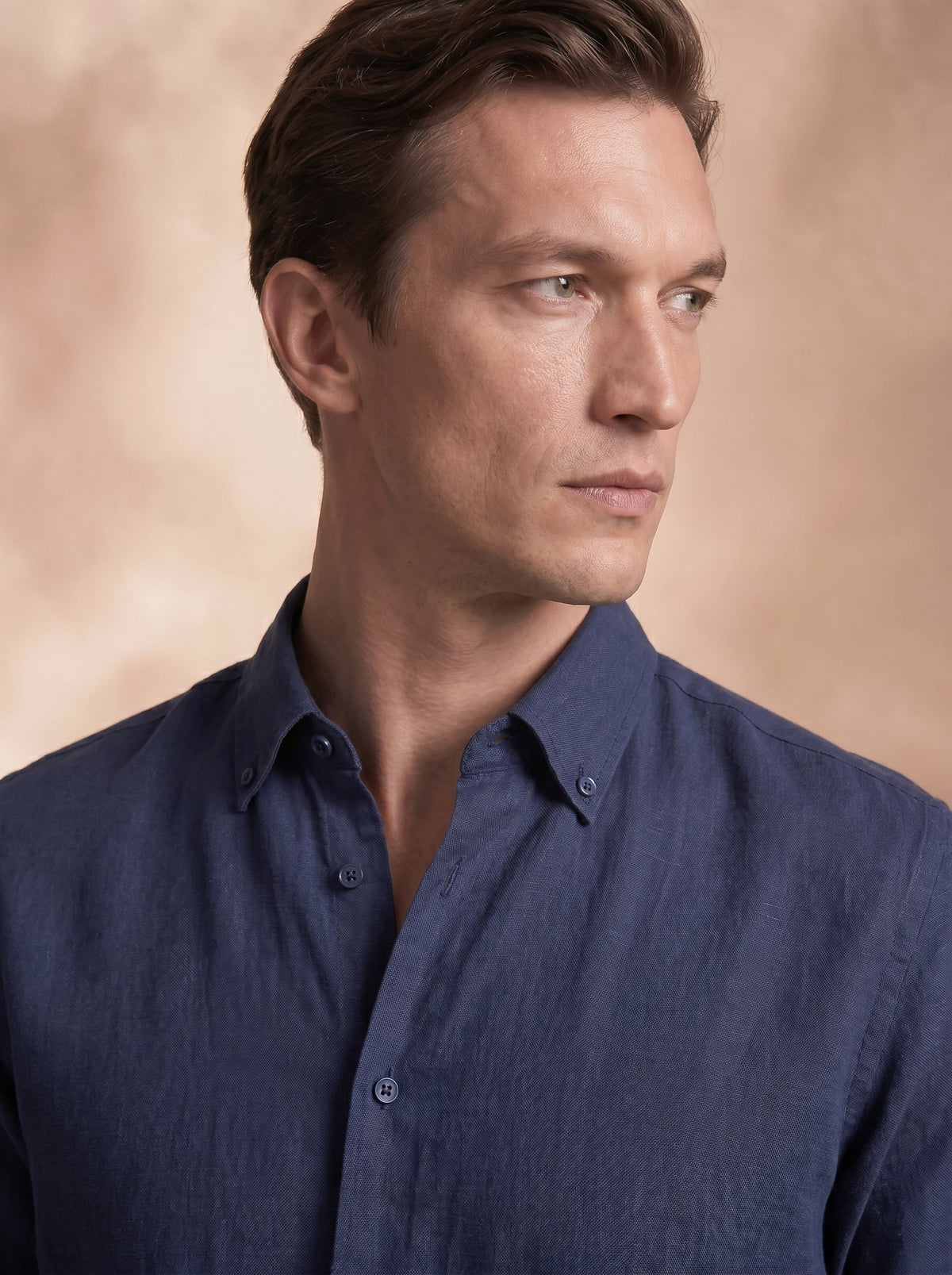 Regular Fit Cotton Navy Casual Shirt for Men (LITON)