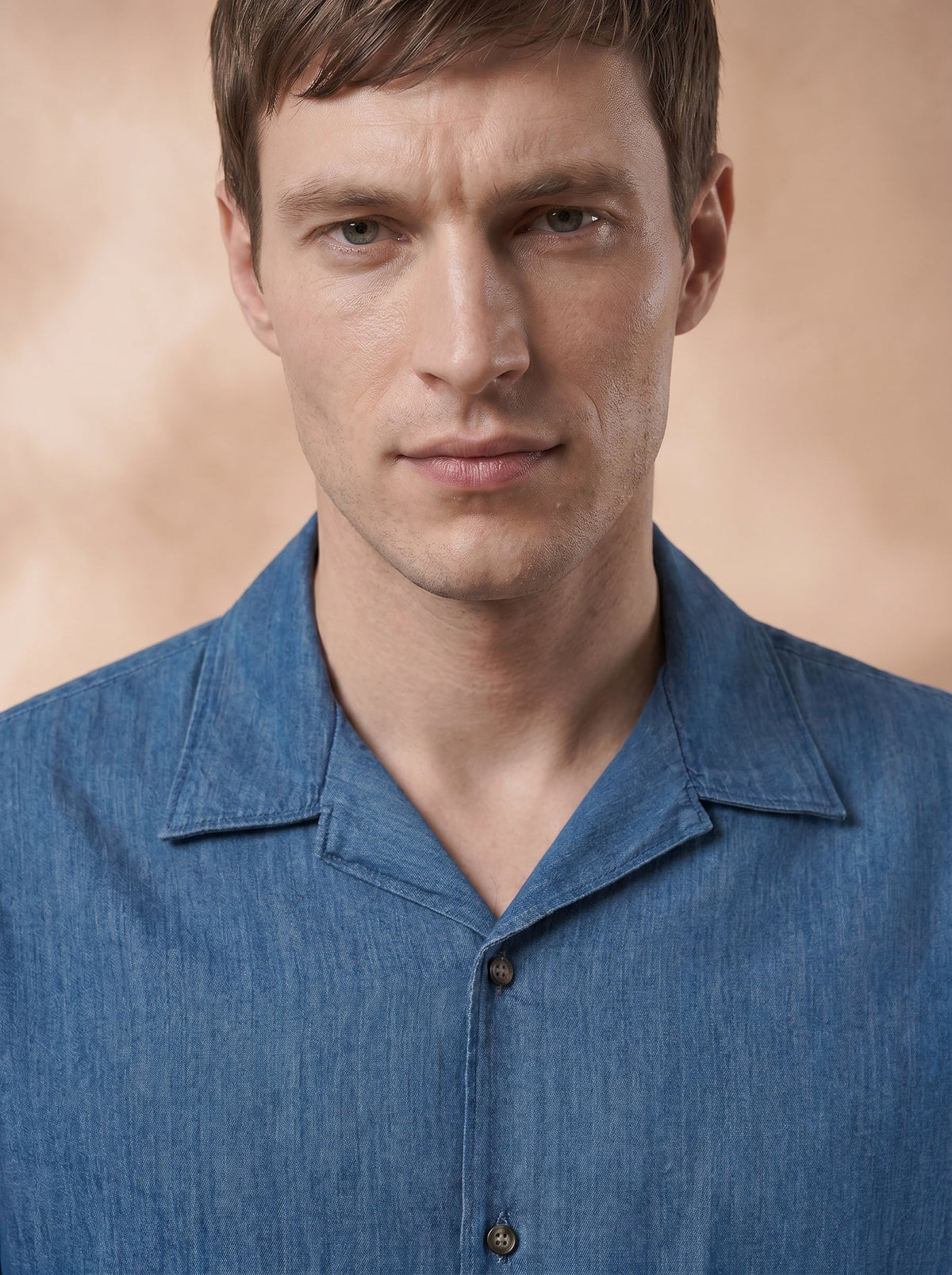 Regular Fit Cotton Blue Casual Shirt for Men (DRAWN)