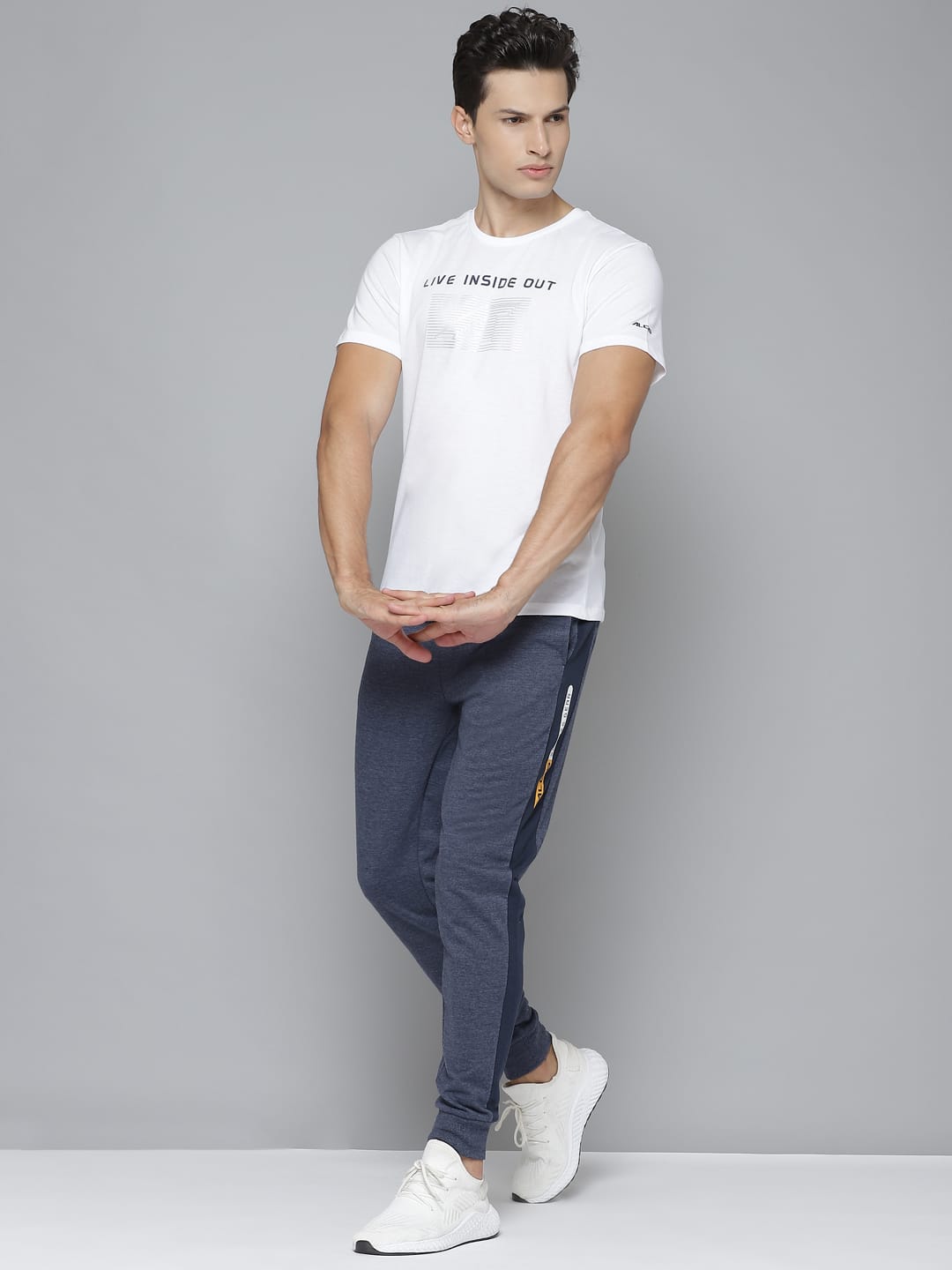 Alcis Men Printed White Tshirts