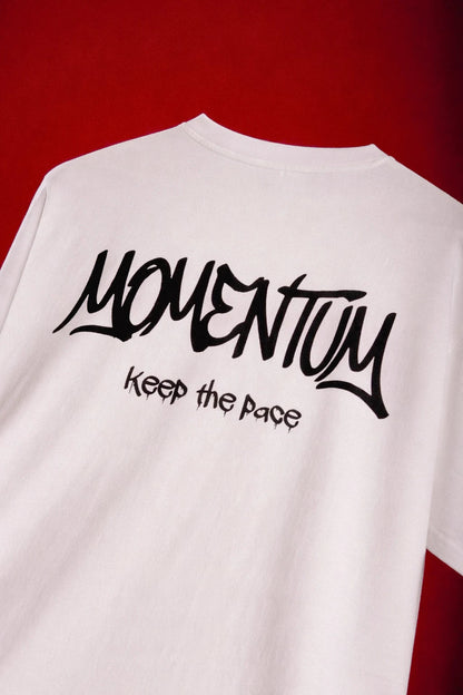 Relaxed Fit Momentum White T‑Shirt for Men