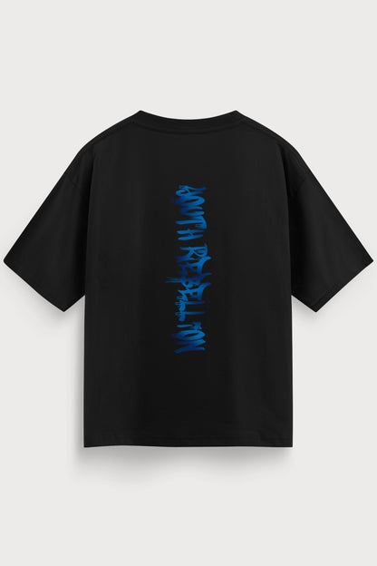 men-RelaxedFit-black-tshirt-Youth-rebellion-back