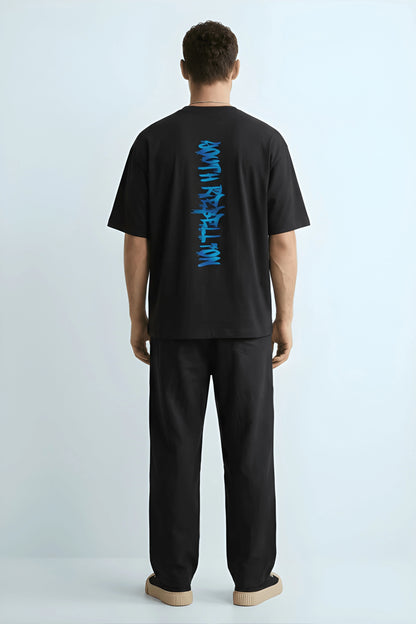 Relaxed Fit Youth Rebellion Black T-Shirt for Men
