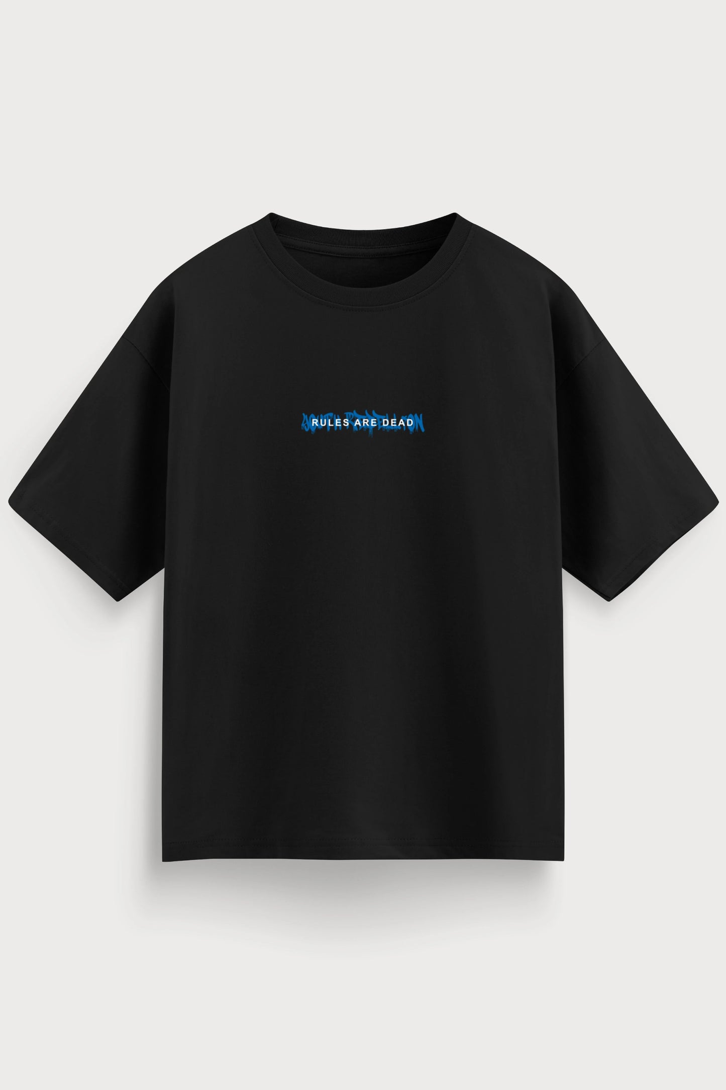 men-RelaxedFit-black-tshirt-Youth-rebellion-front