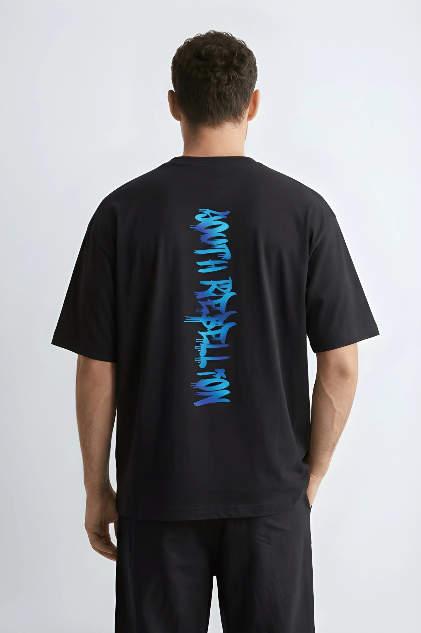 Relaxed Fit Youth Rebellion Black T-Shirt for Men