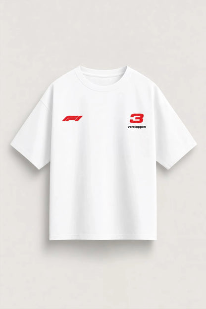 Men’s White Max Verstappen Oversized T-shirt