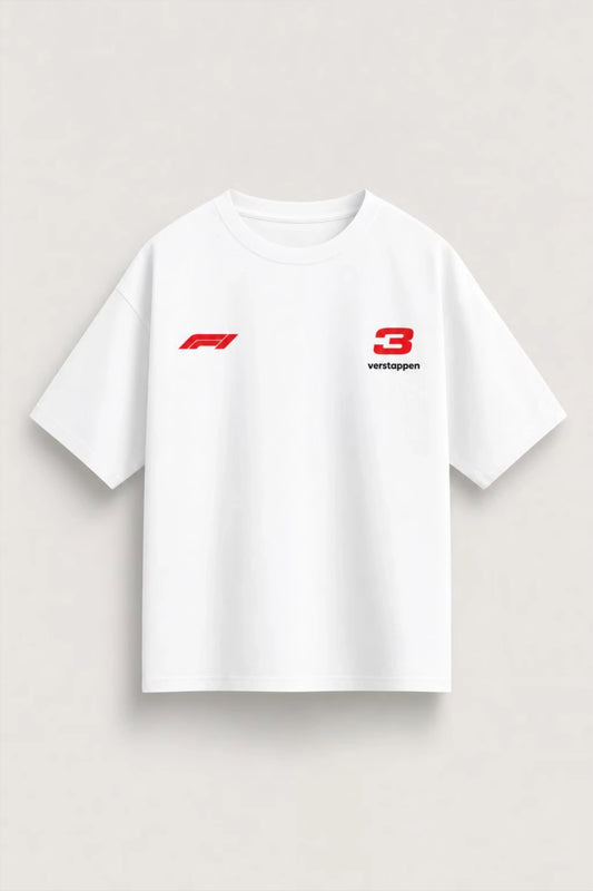 Men’s White Max Verstappen Oversized T-shirt