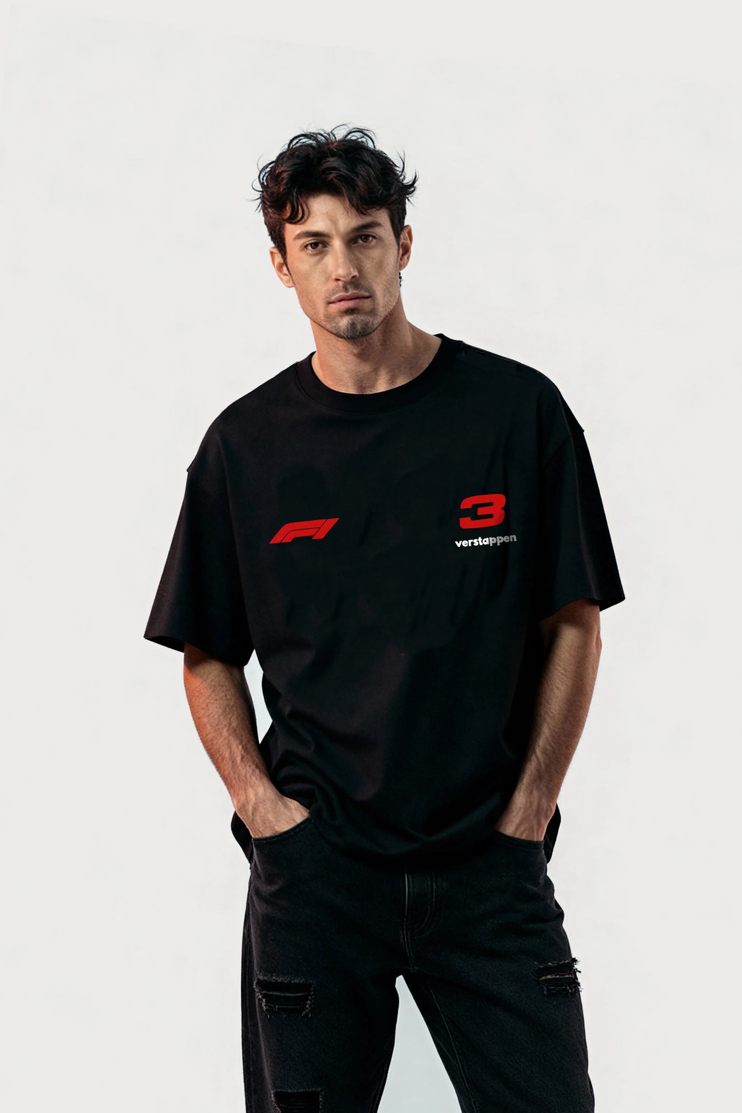 Men’s Black Max Verstappen Oversized T-shirt