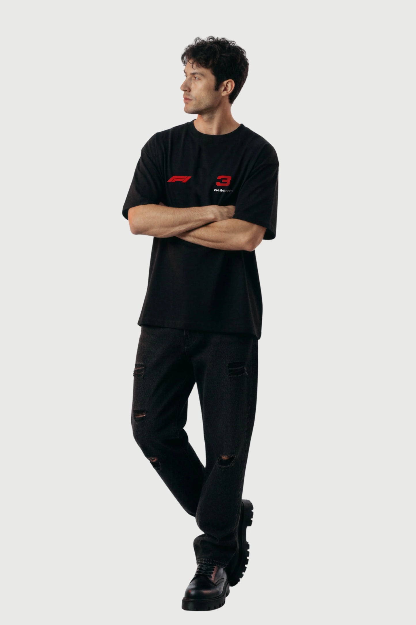 Men’s Black Max Verstappen Oversized T-shirt