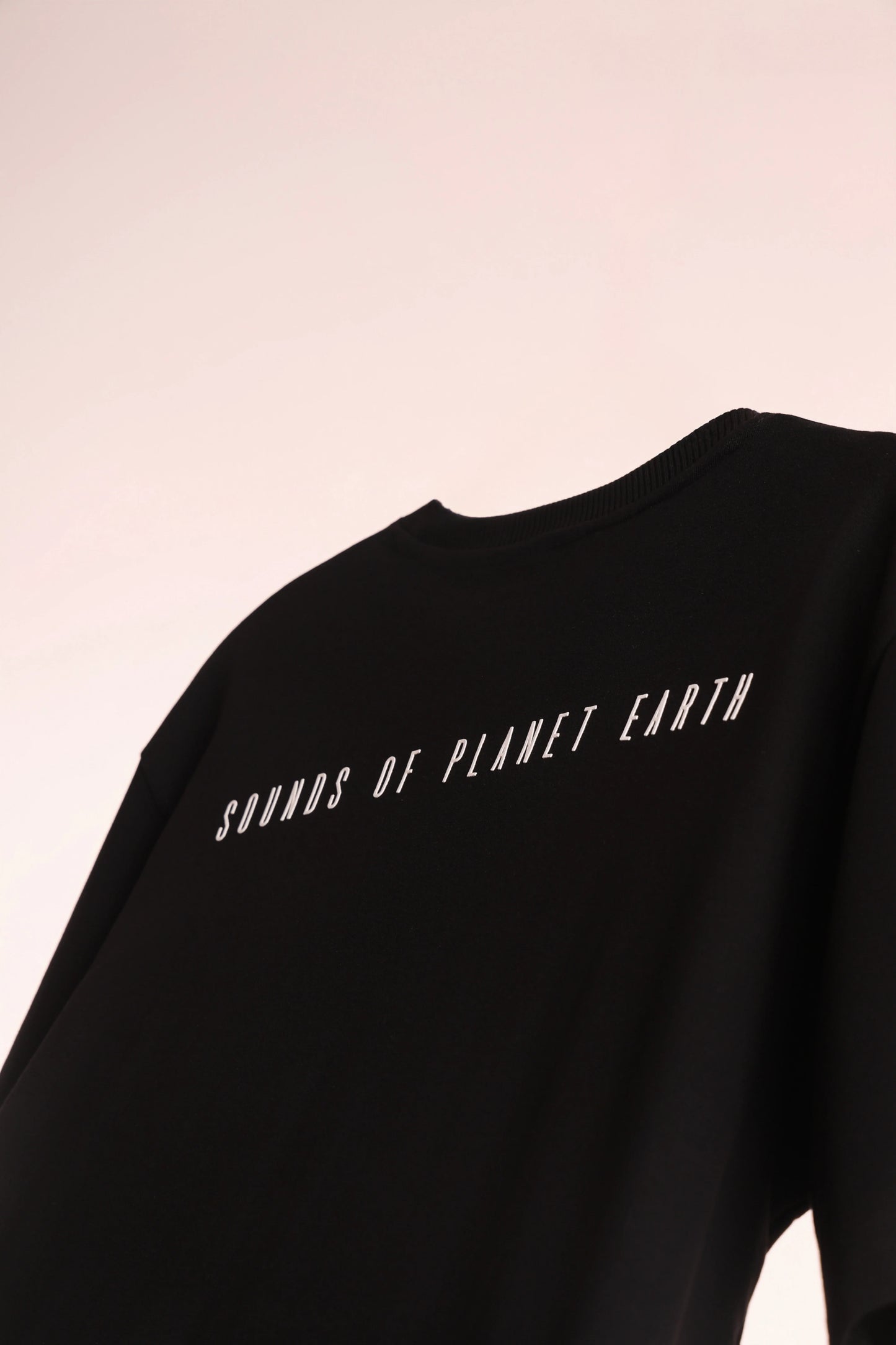 Men's Black Sounds of Planet Earth Oversized T-Shirt