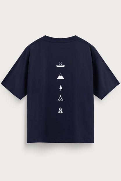Men's Blue Escape Oversized T-Shirt