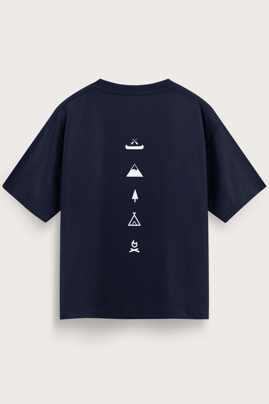 Men's Blue Escape Oversized T-Shirt