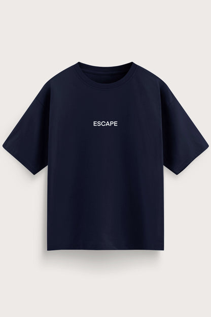 Men's Blue Escape Oversized T-Shirt