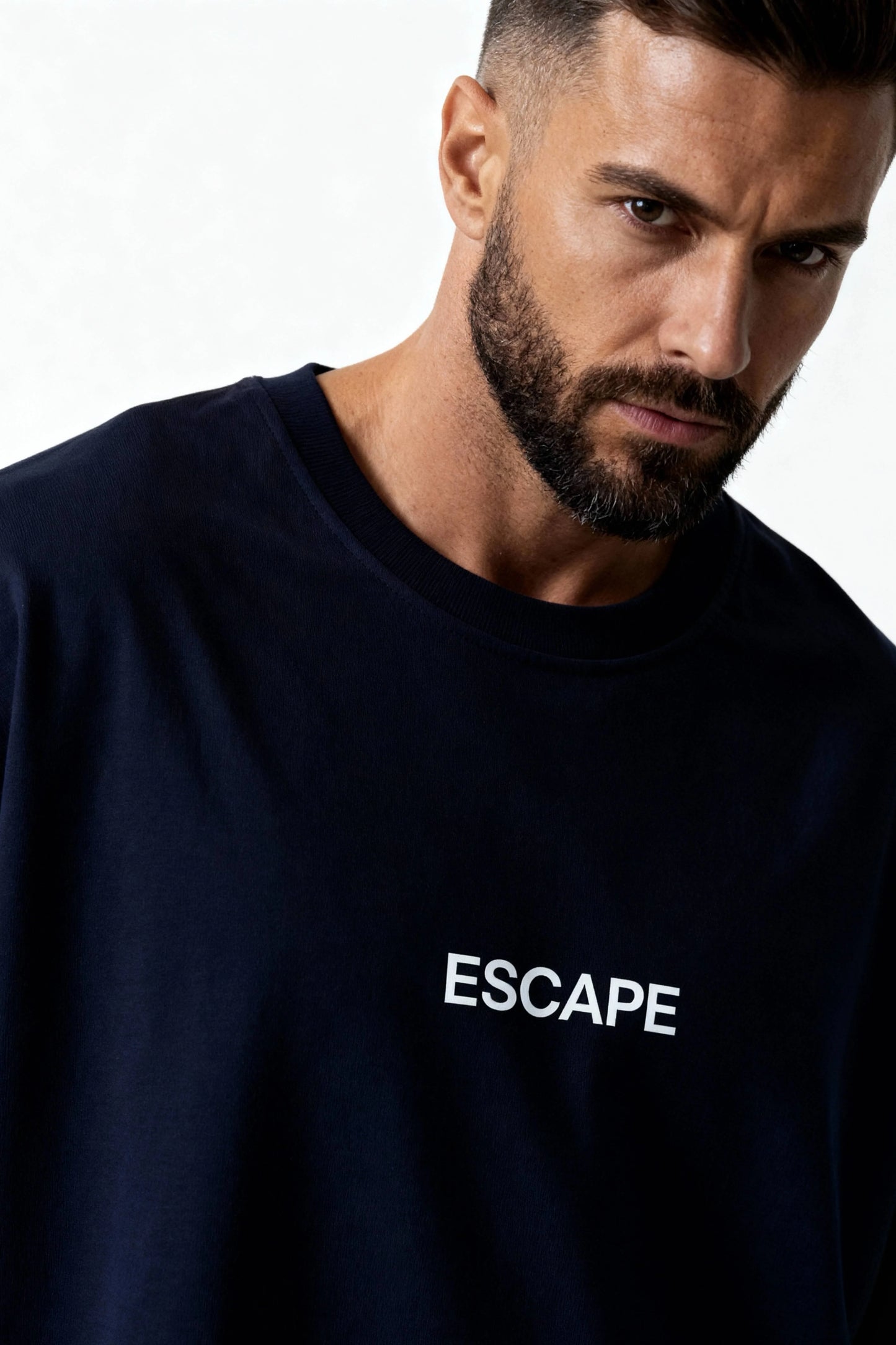Men's Blue Escape Oversized T-Shirt