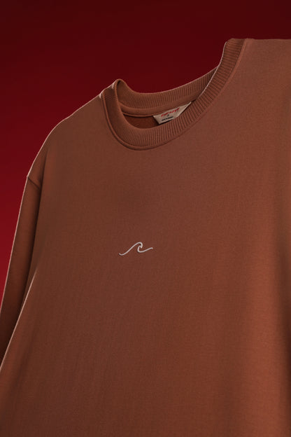Men's Brown Born to Discover Oversized T-Shirt