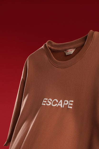 Men's Brown Escape Oversized T-Shirt