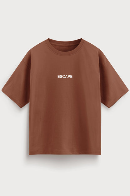 men-oversized-brown-tshirt-escape-front