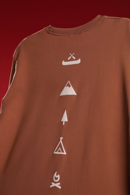 Men's Brown Escape Oversized T-Shirt