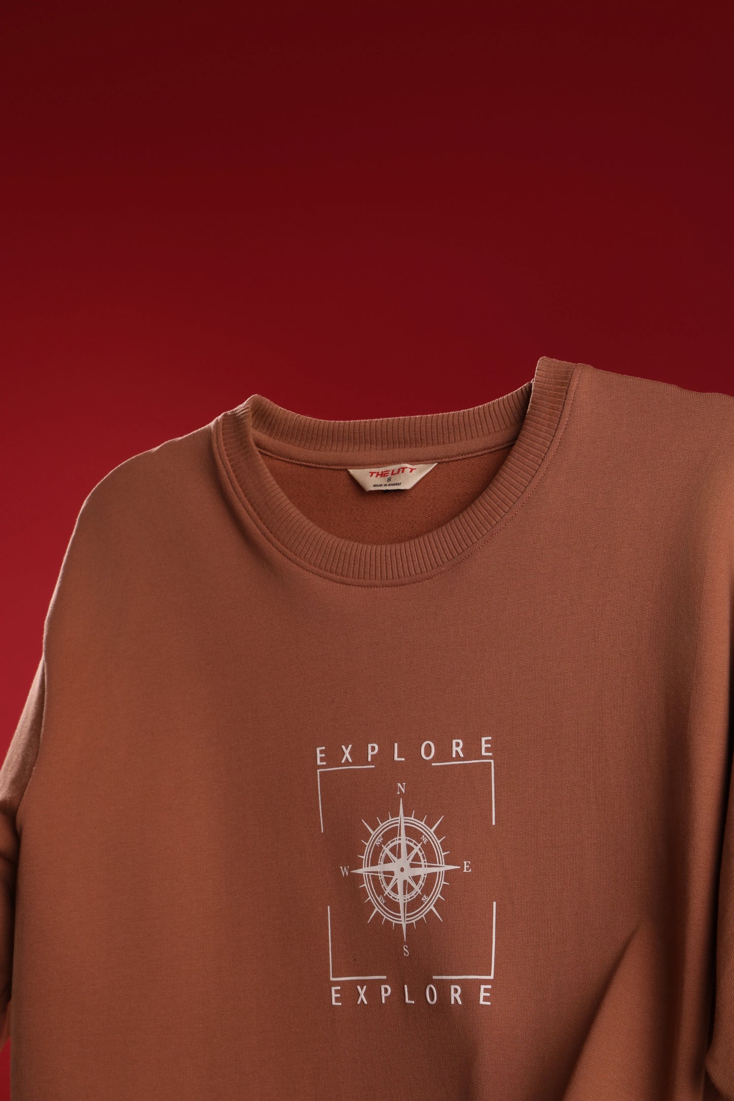 Men's Brown Explore Oversized T-Shirt