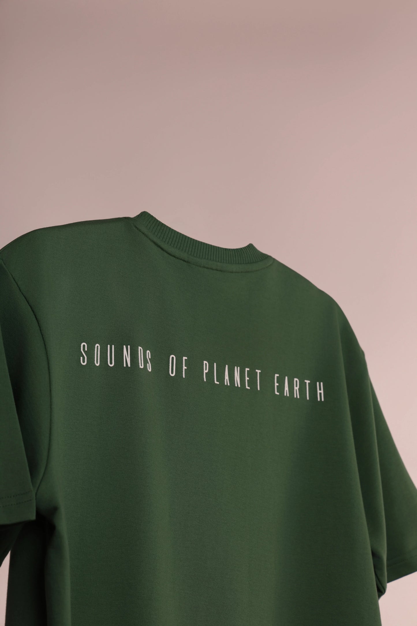 Men's Green Sounds of Earth Oversized T-Shirt