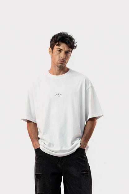 Men's White Born to Discover Oversized T-Shirt
