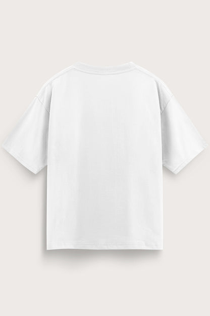 Men's White Explore Oversized T-Shirt