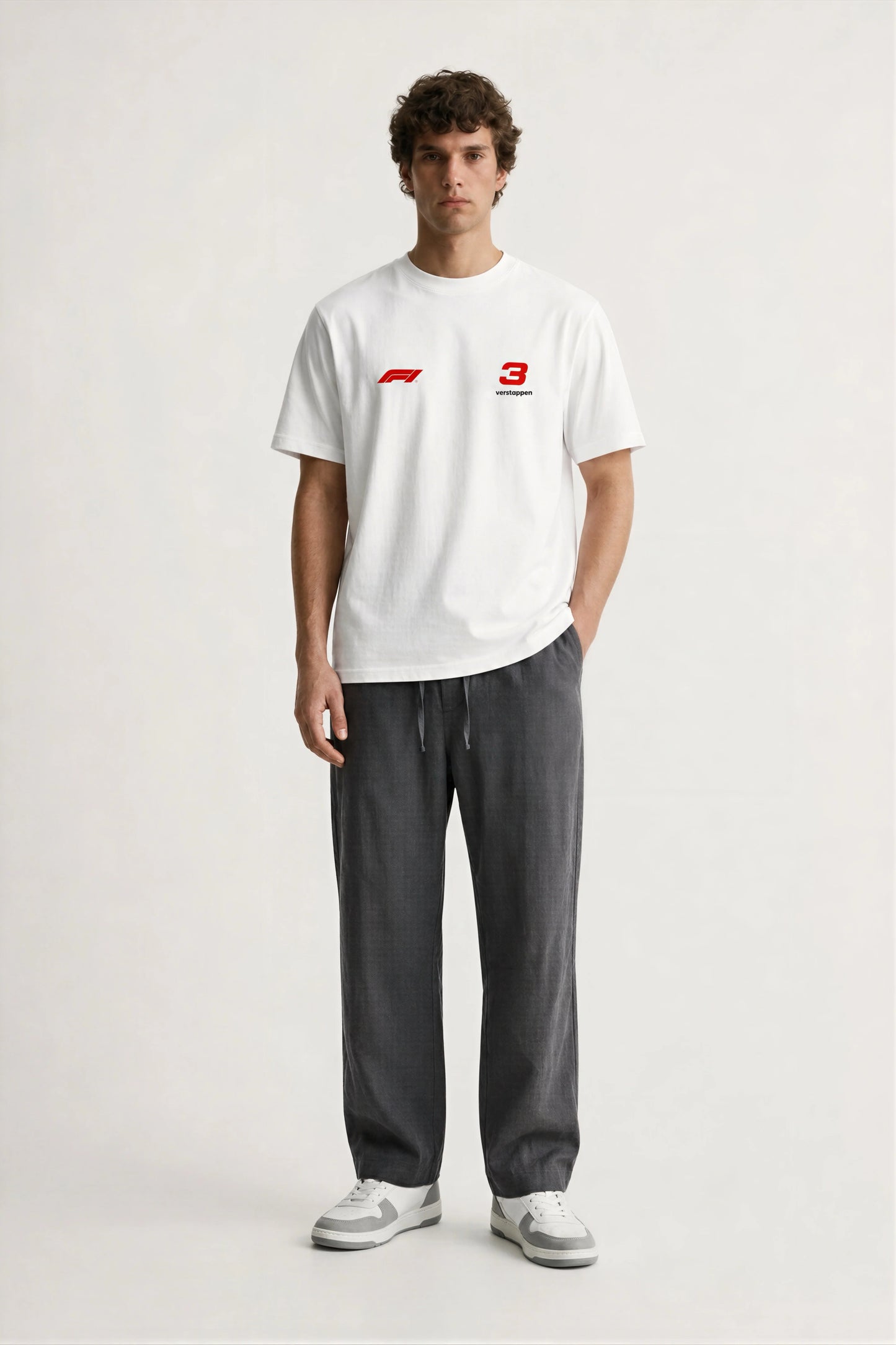 Men’s White Max Verstappen Oversized T-shirt