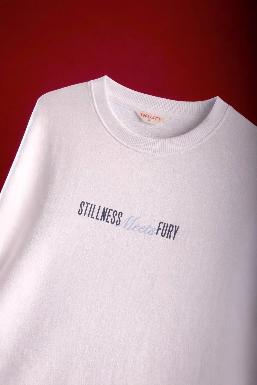 Men's White Fury Oversized T-Shirt