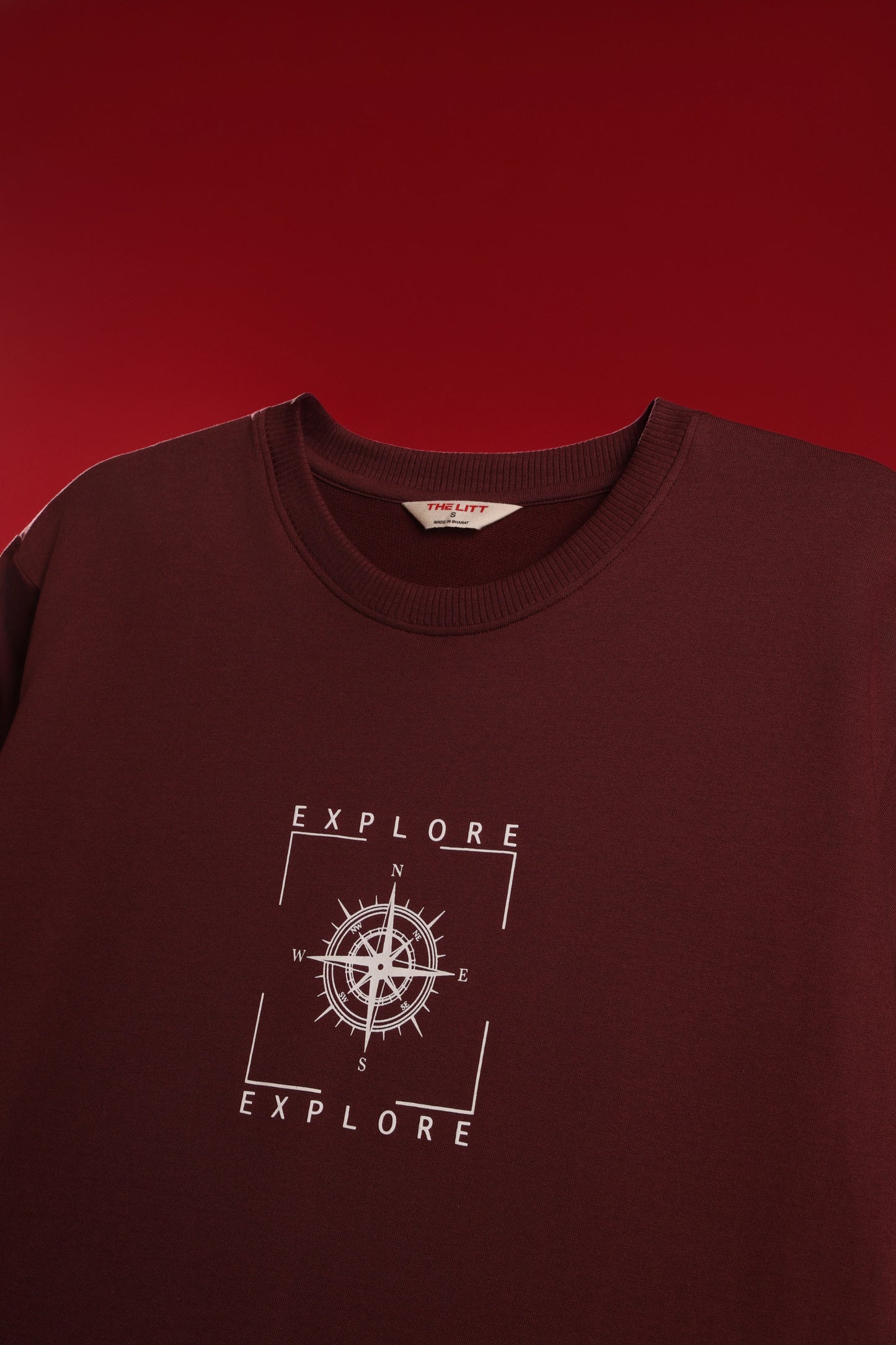 Men's Wine Explore Oversized T-Shirt