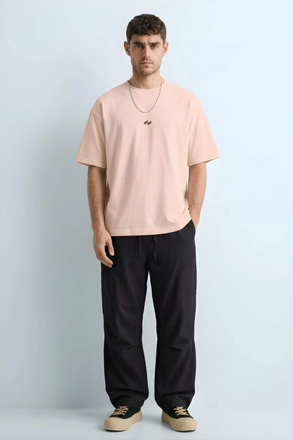 Relaxed Fit Null Beige T-Shirt for Men