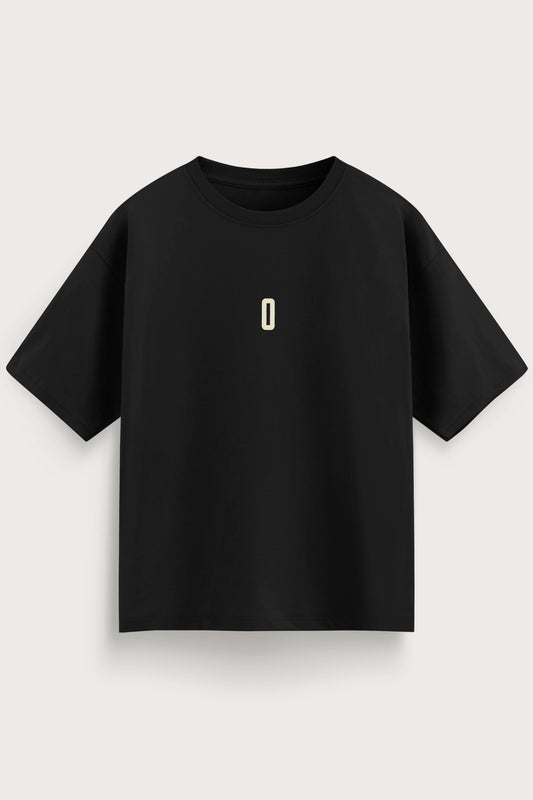 Relaxed Fit 0 Black T‑Shirt for Men