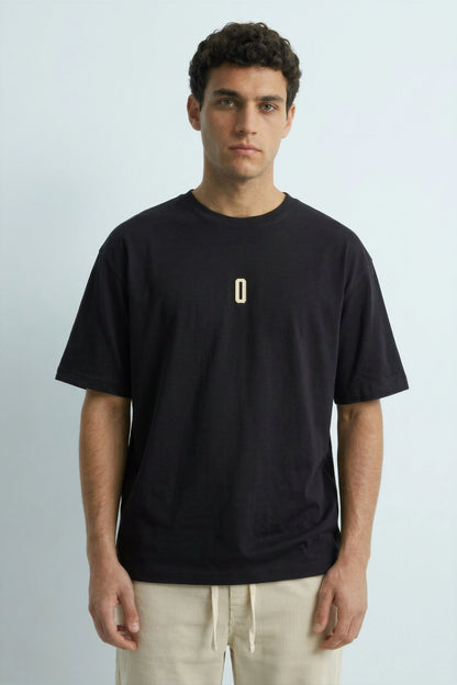 Relaxed Fit 0 Black T‑Shirt for Men