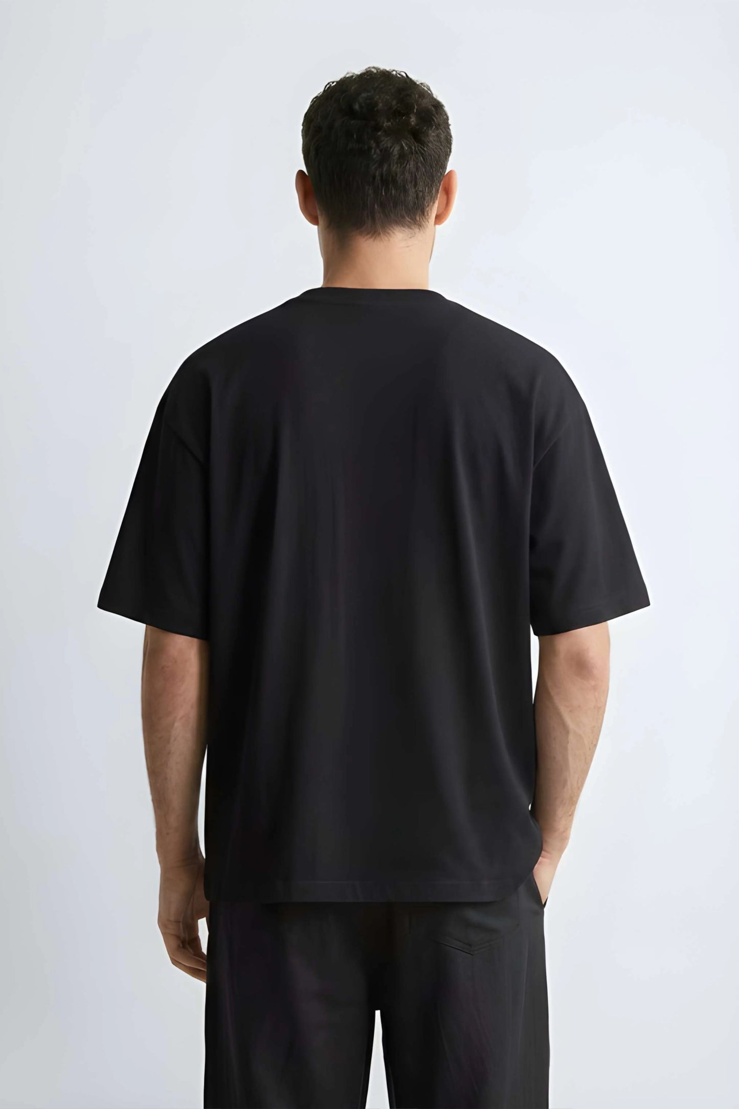 Relaxed Fit Pie Black T‑Shirt for Men
