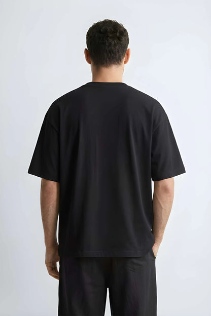 Relaxed Fit Pie Black T‑Shirt for Men