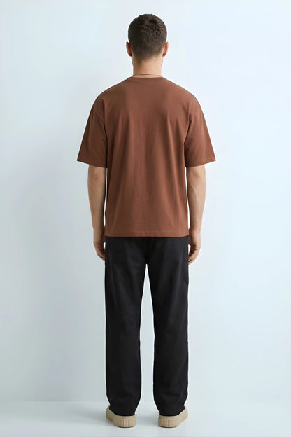 Relaxed Fit 0 Brown T‑Shirt for Men