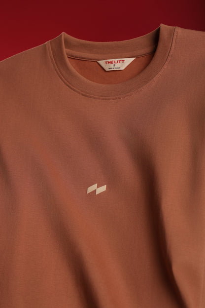 Relaxed Fit Null Brown T-Shirt for Men